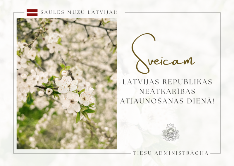 Attēlā attēloti ziedi sveicot Latvijas Republikas neatkarības atjaunošanas dienā.