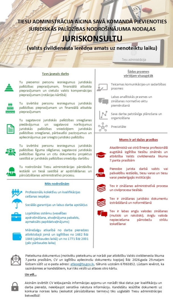 Attēlā redzamas prasības pretendentiem