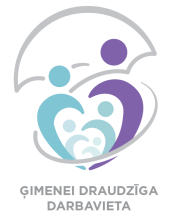 Attēlā redzams "Ģimenei draudzīga darba vieta" logo