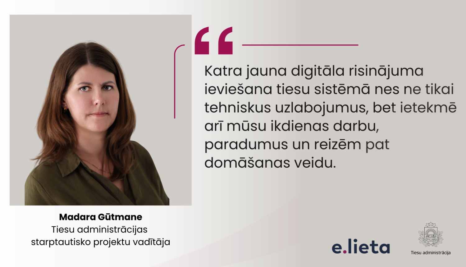 Attēlā sieviete un viņas citāts