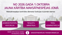 Attēlā attēlots ka Maksātnespējas kontroles dienesta funkcijas pārņems Tieslietu ministrija, Tiesu administrācija un Administratoru asociācija