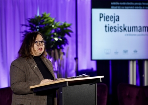 Attēlā ir attēlots ESF projekta “Pieeja tiesiskumam” atklāšanas pasākums