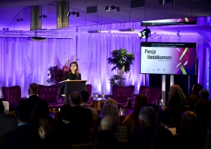 Attēlā ir attēlots ESF projekta “Pieeja tiesiskumam” atklāšanas pasākums