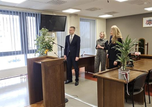 Zemgales apgabaltiesas Jēkabpils tiesu nama atklāšanas dalībnieki