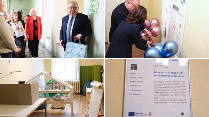 Attēlā redzama telpas atklāšana