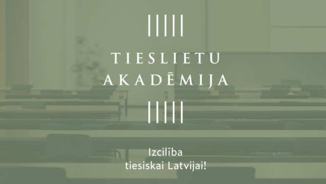 Attēlā redzams Tieslietu akadēmijas logo