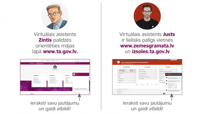 Virtuālie asisteni Justs un Zintis