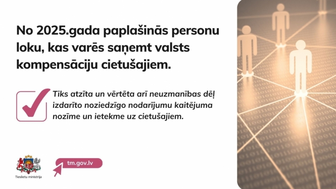 Paplašinās personu loku, kas varēs saņemt valsts kompensāciju cietušajiem