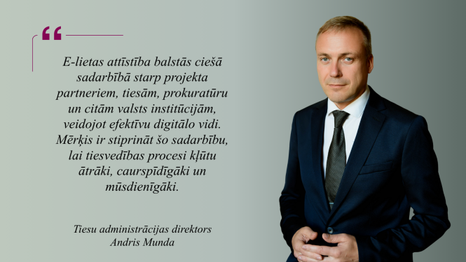 Attēlā redzams Tiesu administrācijas direktors Andris Munda