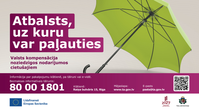 Attēlā redzams uzraksts "Atbalsts, uz kuru var paļauties"