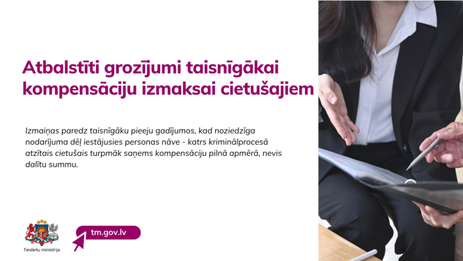 attēls ar tekstu par atbalstītajiem grozījumiem, teksts atkārtojas rakstā