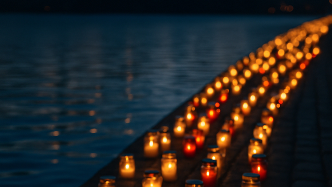 sveces gar prominādi