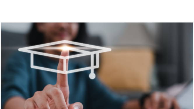 Attēlā attēlota vizualizācija ar sievieti, kas pieskaras datora ekrānam