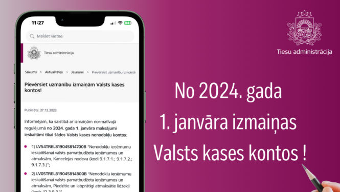 Attēlā redzams vizuālais attainojums par izmaiņām Valsts kases kontos no 1.janvāra