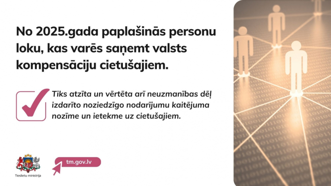 Paplašinās personu loku, kas varēs saņemt valsts kompensāciju cietušajiem