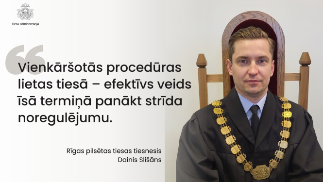 Attēlā attēlots Rīgas pilsētas tiesas tiesnesis Dainis Slišāns