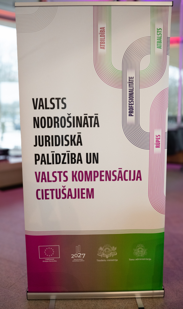 Attēlā redzams pasākuma banieris ar projekta nosaukumu