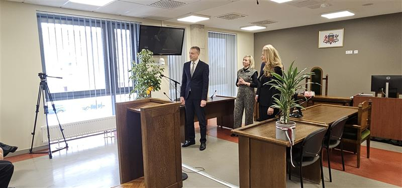 Zemgales apgabaltiesas Jēkabpils tiesu nama atklāšanas dalībnieki