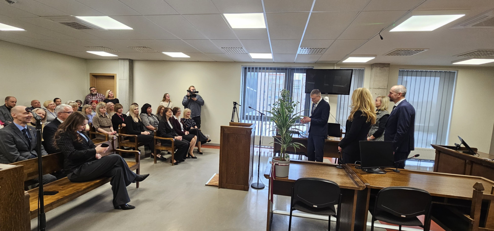 Zemgales apgabaltiesas Jēkabpils tiesu nama atklāšanas dalībnieki