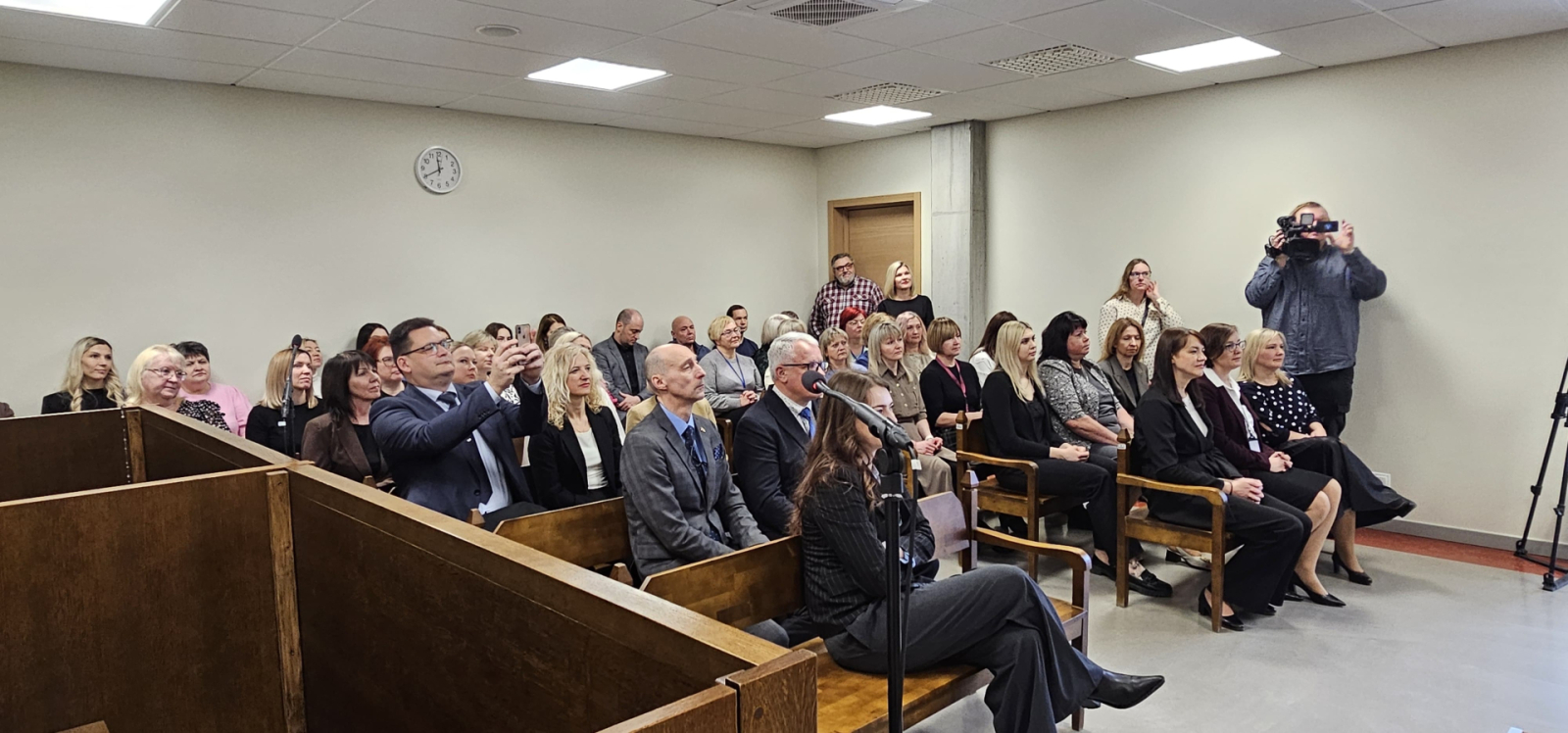 Zemgales apgabaltiesas Jēkabpils tiesu nama atklāšanas dalībnieki