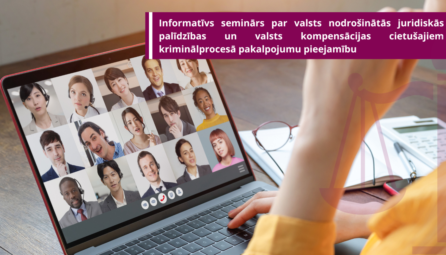 Attēlā attēlots datora ekrāns ar sejām. 