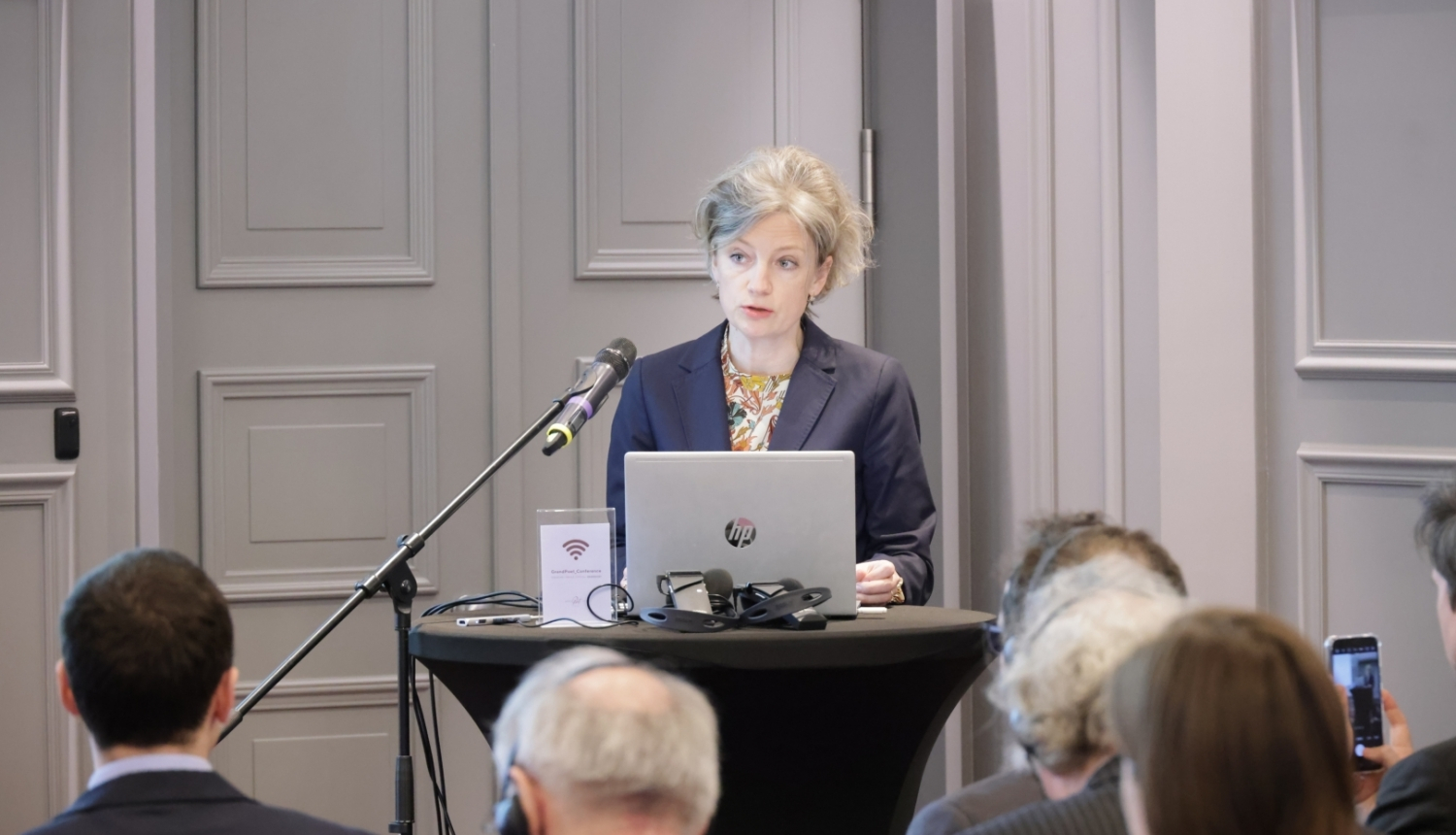 Attēlā attēlota Tieslietu ministrijas valsts sekretāra vietniece ārvalstu sadarbības un stratēģijas jautājumos Kristīne Pommere