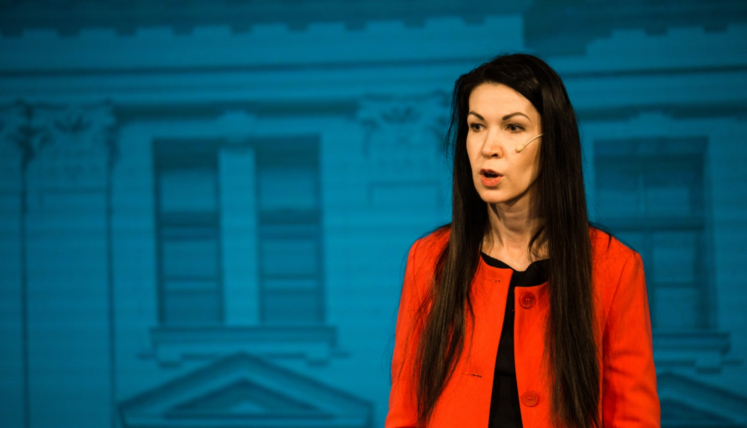 Valsts sekretāra vietniece tiesu jautājumos Inita Ilgaža, sakot runu