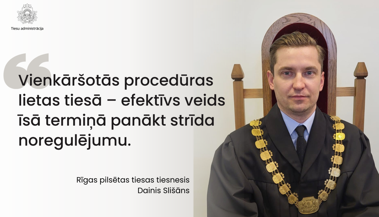 Attēlā attēlots Rīgas pilsētas tiesas tiesnesis Dainis Slišāns