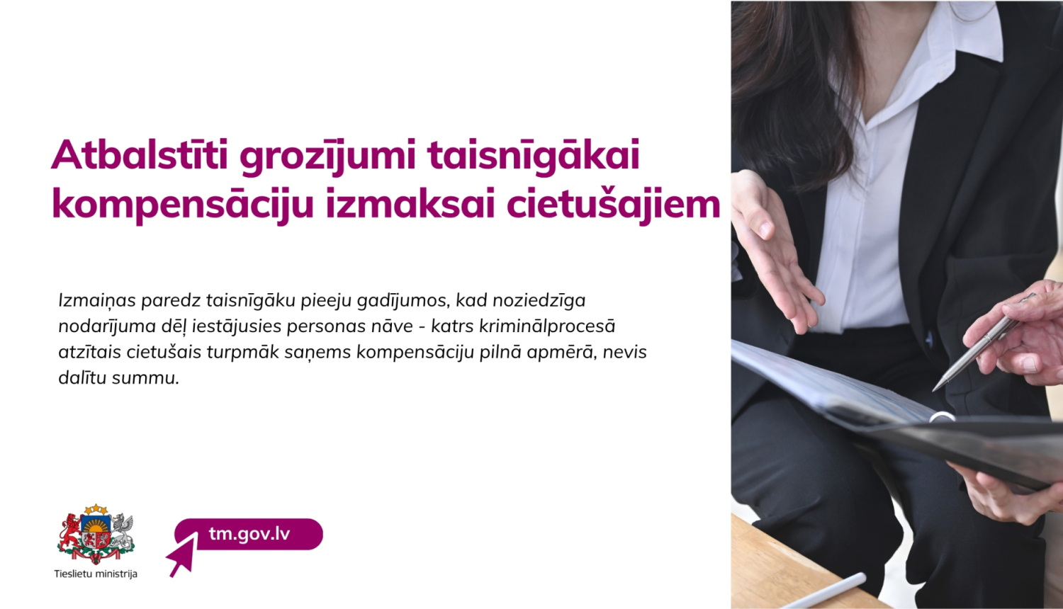 attēls ar tekstu par atbalstītajiem grozījumiem, teksts atkārtojas rakstā