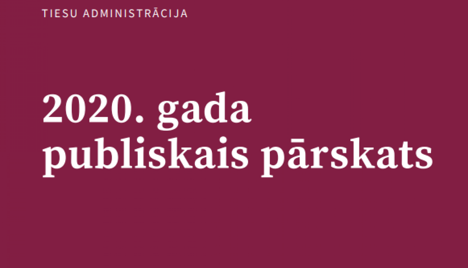 2020. gada TA publiskais parskats